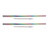 2Pcs Collapsible Metal Straw 304 Stainless Steel Drinking Travel Telescopic