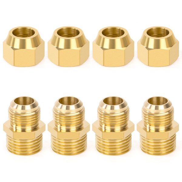 12 mm x 1/2 inch male thread connector, 4 pieces