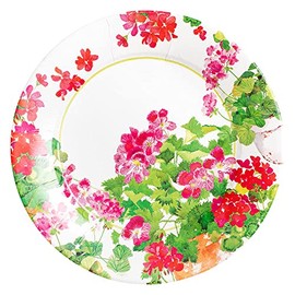 Trailing Geranium Dinner Plates - 8 Per Package, 2 Packages