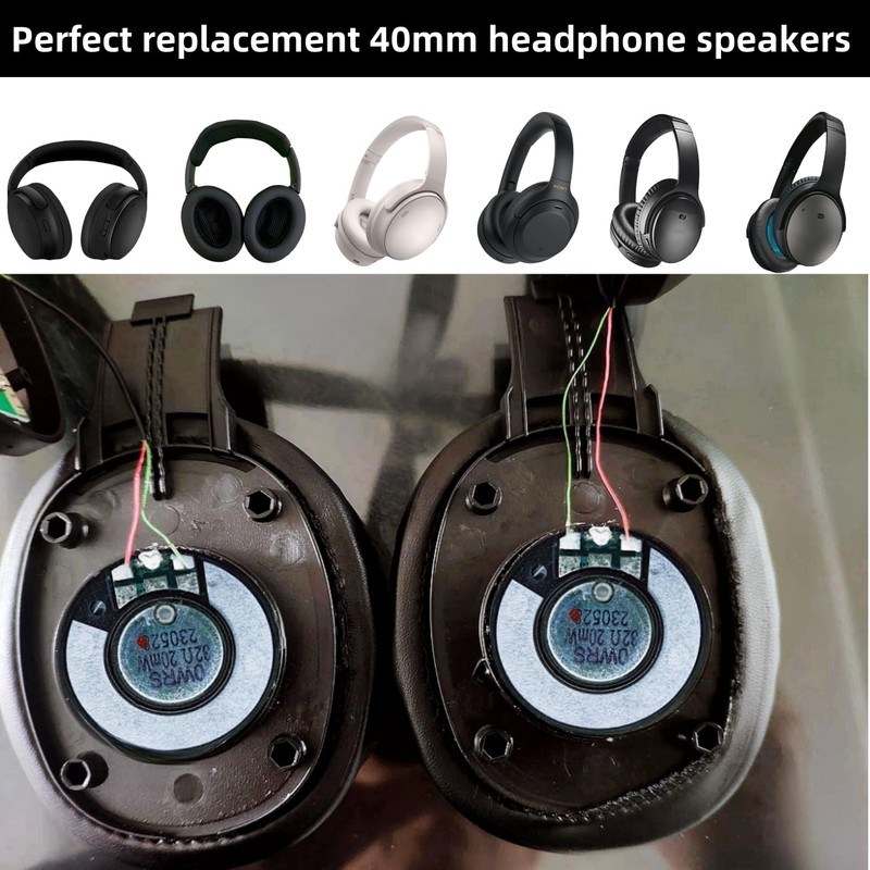 KOMITASUI High Performance Headphone Speaker, 40mm 32ohm Headset Speaker Driver