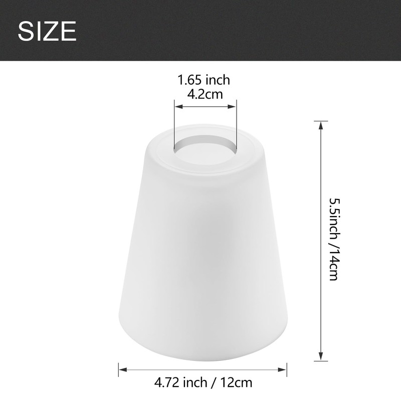 MIAOMEIO Fixture Replacement Frosted Glass Shade, E26 Base with 1-5/8"