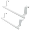 Coufce 2 Pack 9 Inch Towel Holder, White Bathroom Towel