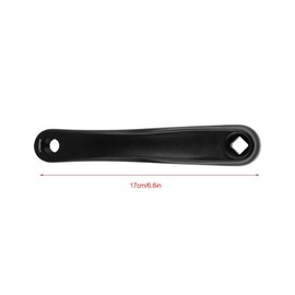 Keenso Bike Crank Arm, 170 mm Bike Aluminium Alloy Left Single Chain Crank Arm Replacement Accessories (Square Hole, Black), black
