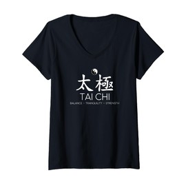 Womens Tai Chi Spiritual Gift V-Neck T-Shirt