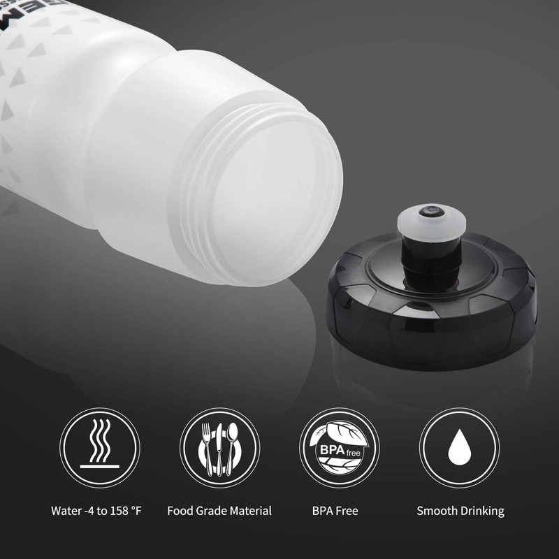 GEMFUL Biking Water Bottles BPA Free Squeeze Sports Bottle 0,75l