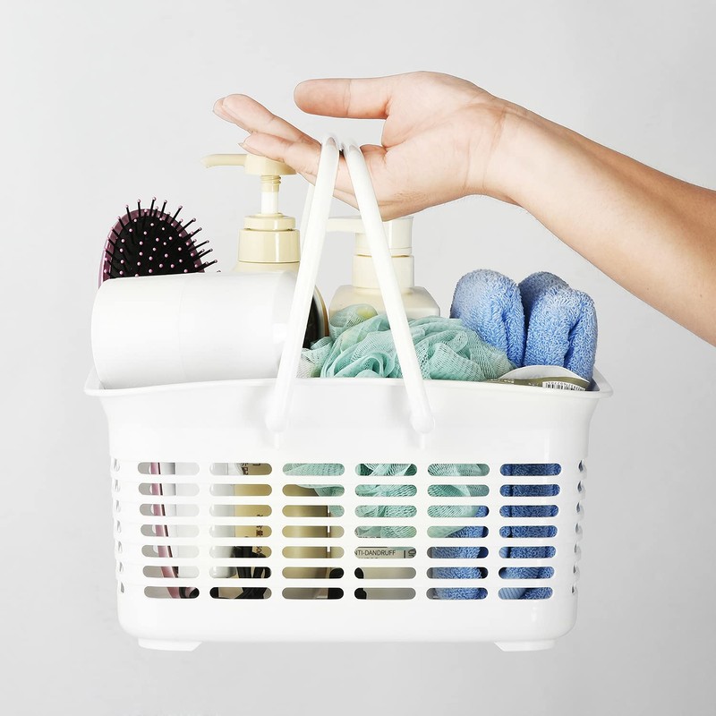 ALINK Plastic Shower Caddy Basket with Handle, Portable Organizer Storage