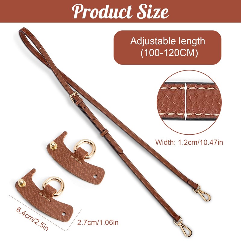 Weploda Leather Shoulder Strap for Mini Bag, Slim Shoulder Strap