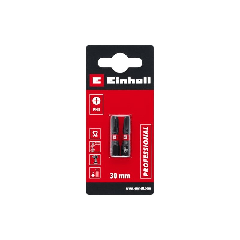 Genuine Einhell Double Twist Impact Bits 2 Piece 30mm PH3