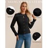 Cropped Cardigan for Women Fall Outfits 2025, Black Cable Knit