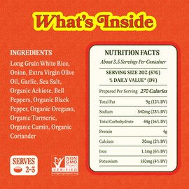 Loisa Yellow Rice, Premium Latin Rice, Non-GMO, No MSG, No Artificial Flavors, No Artificial Colors, Organic Spices, 7 oz, Pack of 6