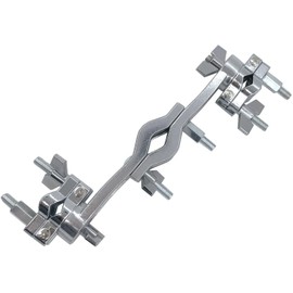 TUOREN Drum Rack Multi Clamp Metal Rotating Dual Drum Cymbal Stand Mounting Clamp for 5/8'' Post & 3/8'' Rods