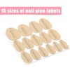 40 Sheets Nail Glue Tabs, 600 Pcs 15 Sizes Waterproof