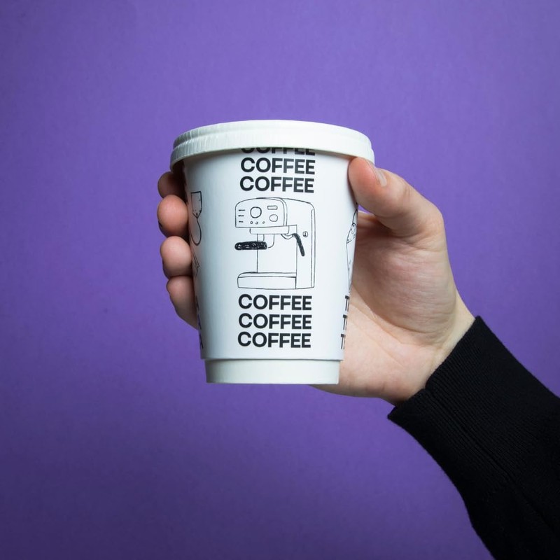 AIOS Plastic Free Aqueous Double Walled Coffee Cups with Sip