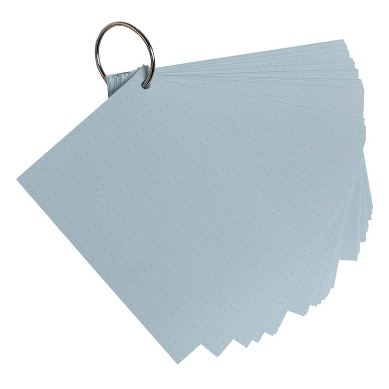 Exacompta 10352E - 50 flashcards bristol A6 dots bleu