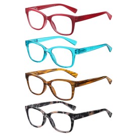 AABV Reading Glasses Blue Light Blocking for Women,Anti UV Ray/Glare Readers,Lightweight Spring Hinge Eyeglasses +3.50