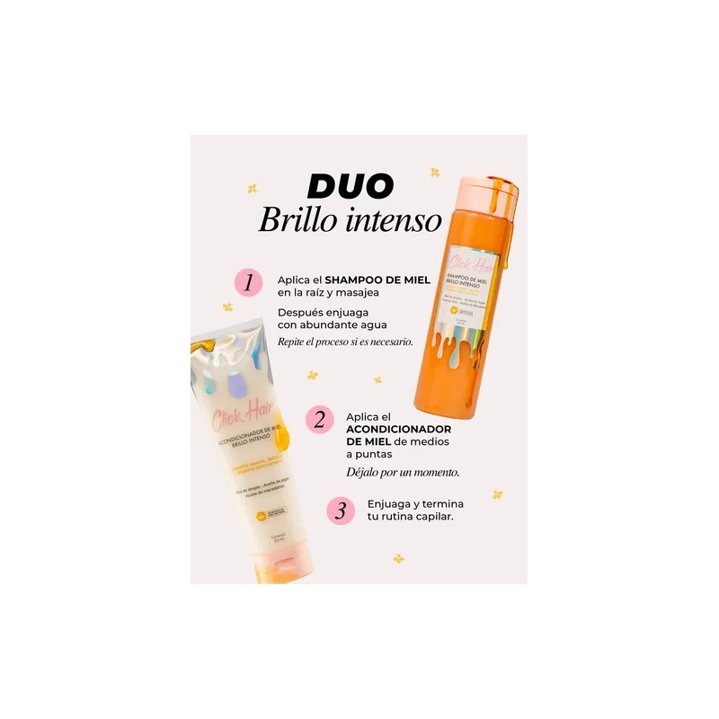 Duo Shampoo Y Acondicionador De Miel Click Hair