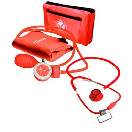 Checkatek Kit Baumanómetro Aneroide con Estetoscopio Doble, Medidor de Presión Arterial Manual Profesional con Brazalete Adulto y Estuche