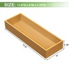 guiogc Bamboo Drawer Silverware Organizer, Utensil Organizer, Bamboo Storage Box