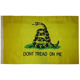 "Flags & Signs" 3x5 Gadsden Dont Tread On Me Yellow Snake 3'x5' Nylon Embroidered Flag a-1-2690
