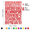 1224 Letter Stickers 12 Sheets Alphabet Stickers 0.8-1.6 InchVinyl Self-Adhesive