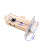 TOOLSTAR Door Latches, Stainless Steel Tubular Mortice Latches Flat 45mm