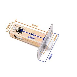 TOOLSTAR Door Latches, Stainless Steel Tubular Mortice Latches Flat 45mm Backset Bathroom and Indicator Latch for Lever Handle Without Screws