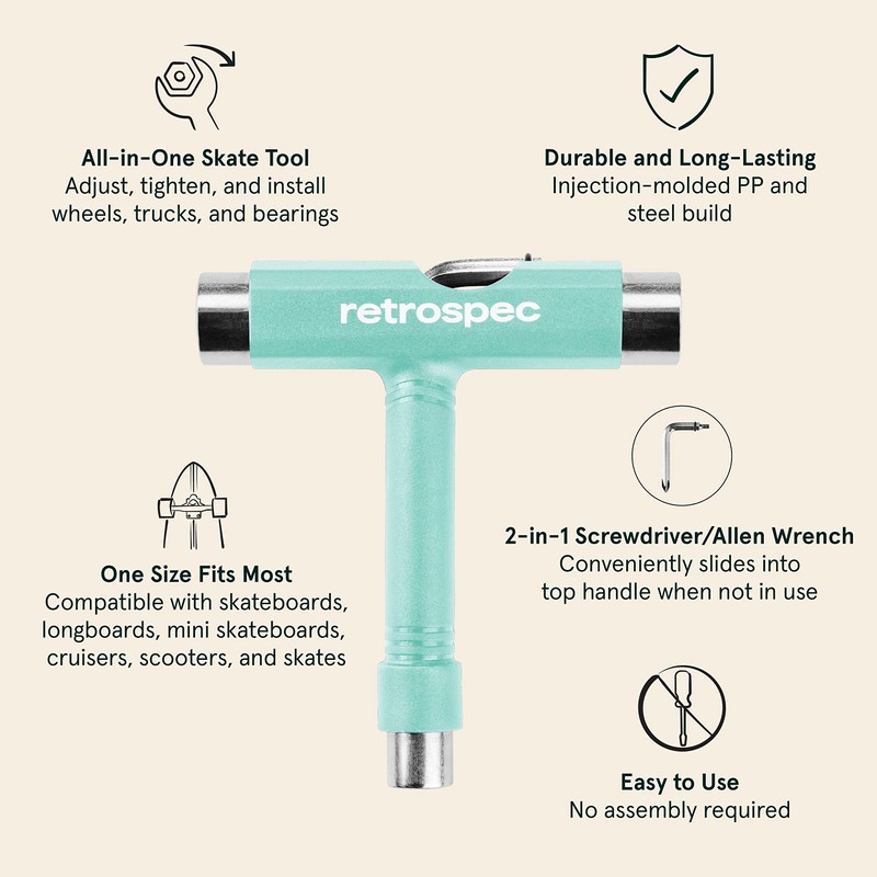 Retrospec Upkeep All-in-One Multi-Function Portable Skate Tool With 2-in-1 Allen