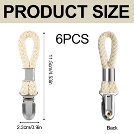 nuluxi Pack of 6 Towel Clips, Hanger for Towels Towel Clips with Loops, Towel Holder Clips, No Sewing Towel Clip, Towel Clips for Hanging for Kitchen, Bathroom, Balcony