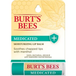 Burts Bees - Blister de bálsamo labial hidratante medicado de Burts Bees para unisex, bálsamo labial de 0.15 onzas (I0082797)
