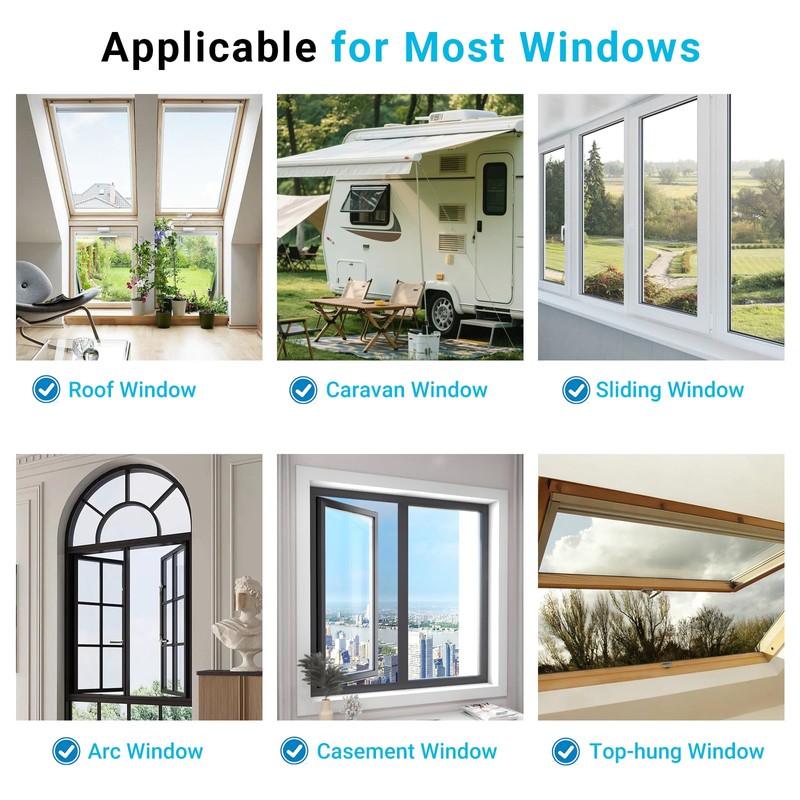 Magnetic RV Window Screen, Max 36 x 56" + Corner