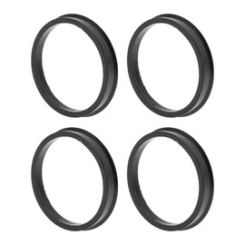 INFINAUTO 71.6mm to 63.4mm Car Wheel Hub Centric Rings Black Polycarbonate Wheels Center Shaft Shock Absorbing Hubrings 4 Pcs