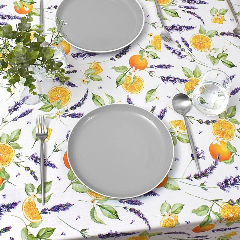 Style Decor W4702010 Tablecloth, 100% Cotton, Fashionable, Rectangle, Nordic, 56.9