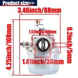 QAZAKY Carburetor Compatible with EZGO Marathon Golf Cart 1988 Gas 2-Cycle Engine 21740-G1 14031-G1 17558 4798 520-187 PC4GX 4-Passenger Vehicle Carb