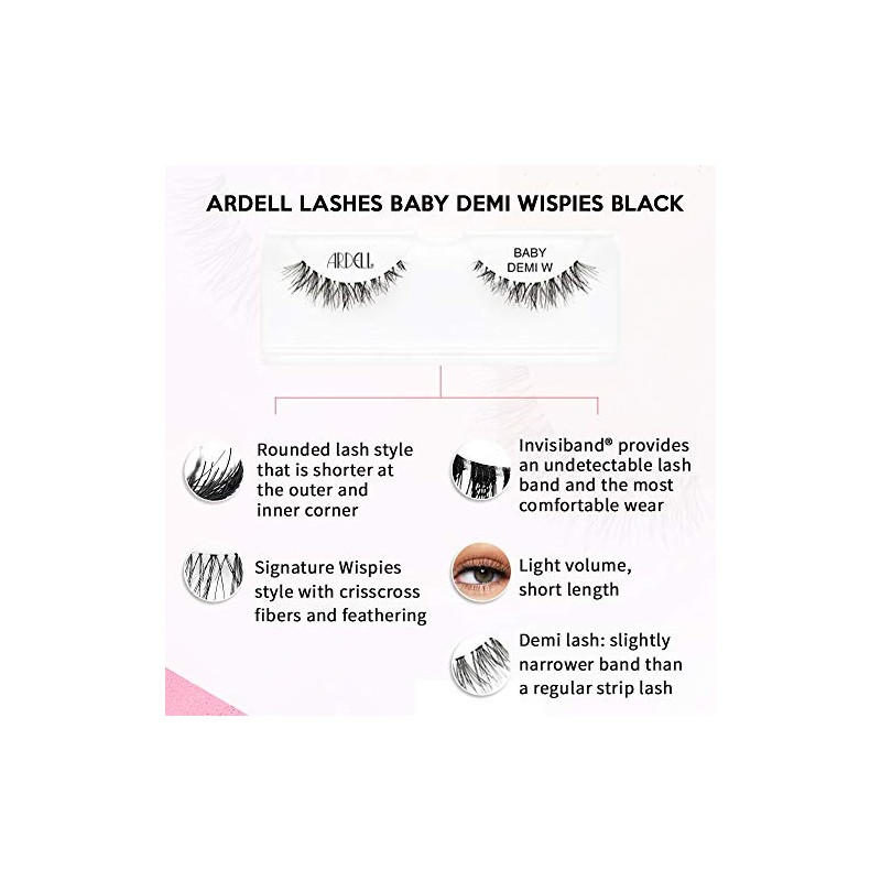 Ardell Pestañas postizas Baby Demi Wispies Negro (paquete de 4)