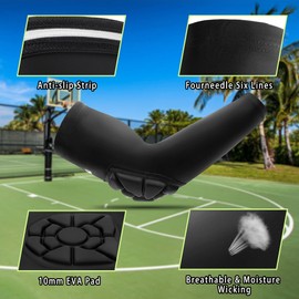 EULANT Elbow Pads MTB for Men, Soft Elbow Pads for Goalkeeper, Volleyball, Football, Basketball, Handball, Padded Arm Guards, XXL