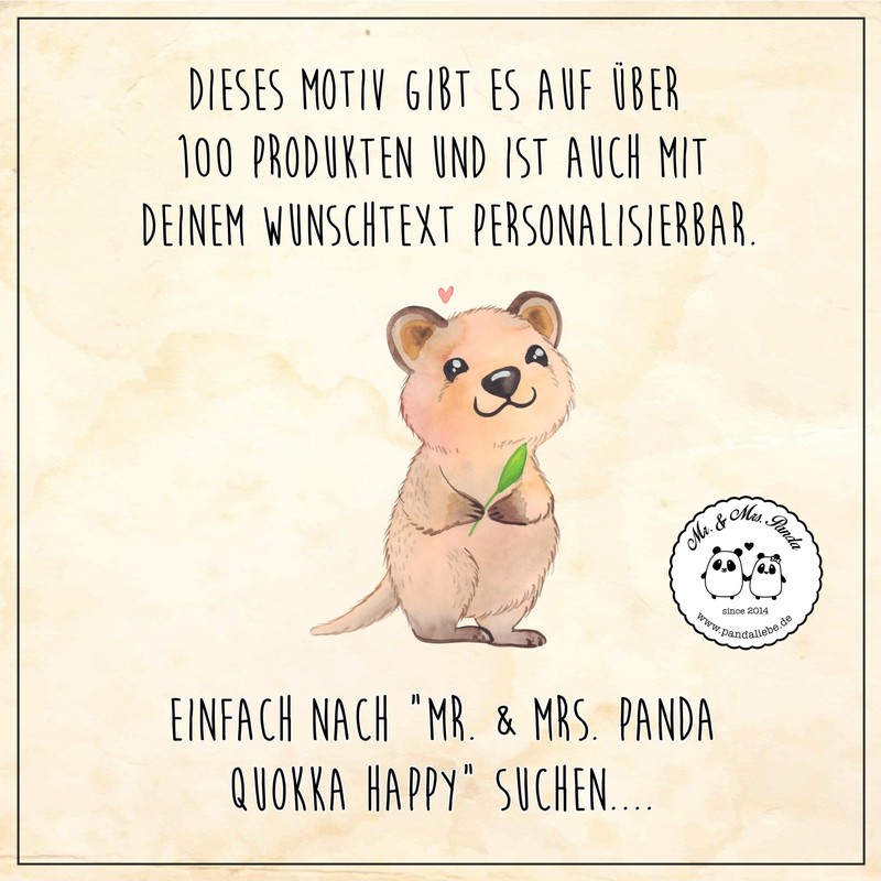 Mr. & Mrs. Panda Quokka Happy Make-Up Bag, White, Hand