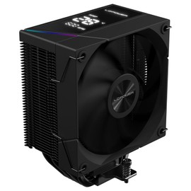 LC-Power DIGI LC-CC-120-DB6 CPU Cooler - Digital Display, 120 mm Fan, 6 x 6 mm Heatpipes, TDP 230 W, Copper Heatpipes & Base, Aluminium Fins, FDB Bearings, Intel & AMD Compatible