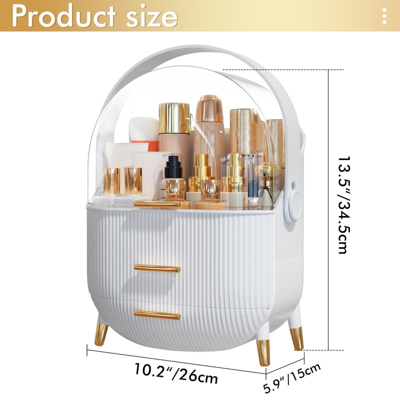 NestOrganix Makeup Organizer Skincare Organizers - Cosmetic Display Cases with