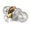 Probrico Brushed Satin Nickel Round Interior Door Handles Passage Door