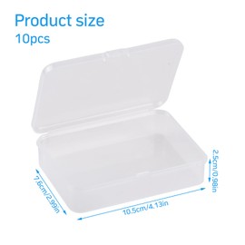 Wisebom Small Storage Boxes, 10 Pieces, Storage Box with Lid, Small Plastic Box, Sorting Box, Storage Organiser for Playing Cards, Small Items, Beads, Pills, Jewellery (10.5 x 7.5 x 2.5 cm)