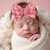 QFV Infant bows Baby girls Bows Red& Pink Heart Headband,
