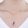 Cardinal Necklace Sterling Silver Red Cardinal Necklaces for Women Crystal