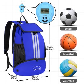 ONTYZZ Waterproof Drawstring Backpack Sports Backpack with Shoe Compartment Multifunctional Daypack for Gym Yoga Swimming Beach Dance Basketball Volleyball Football Bag