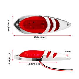 YnGia Side Marker Light LED Front Side Marker Indicators 2PCS Trailer Clearance Marker Light LED Position Side Lamps 24V for Truck Lorry Van Caravan Bus (Red)