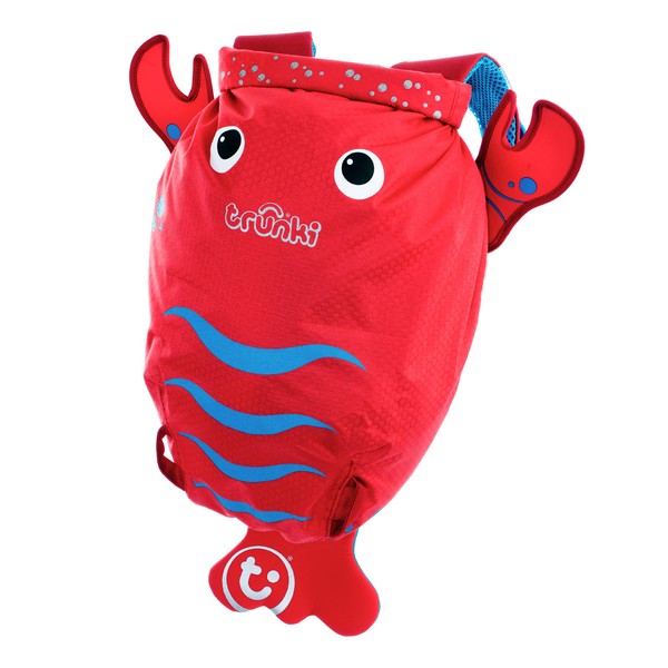 Trunki PaddlePak Waterproof Swimming Bag for Kids and Children’s Backpack for PE - Pinchy Lobster (Red)