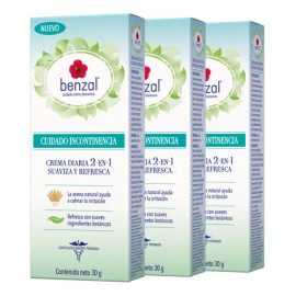 Crema Íntima Benzal Diaria Cuidado Incontinencia 3 Pack