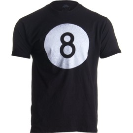 Ann Arbor T-shirt Co. Vintage Faded 8 Ball, Pool Hall Shark Billiards Player Hustler Unisex T-Shirt - Medium - Black