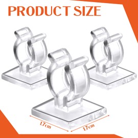 Pangda 50 Pcs Mini Light Clips Adhesive Clear Indoor Adhesive Mini Light Clips for Outside String Hanging Strips on Wall Roof Window