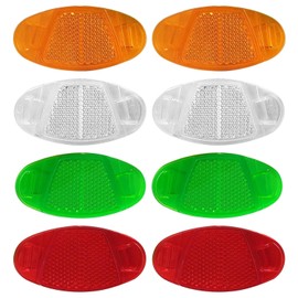 GTYHH 8 pieces oval reflector, bicycle warning reflector and children's bike accessories, suitable for road bicycles and mountain bicycles.