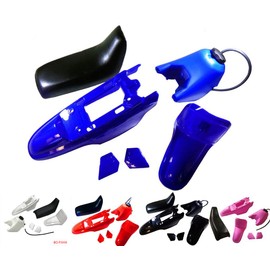 Plastic Fender Body Seat Gas Tank Kit for Yamaha PW50 PY50 PW 50 (Blue)